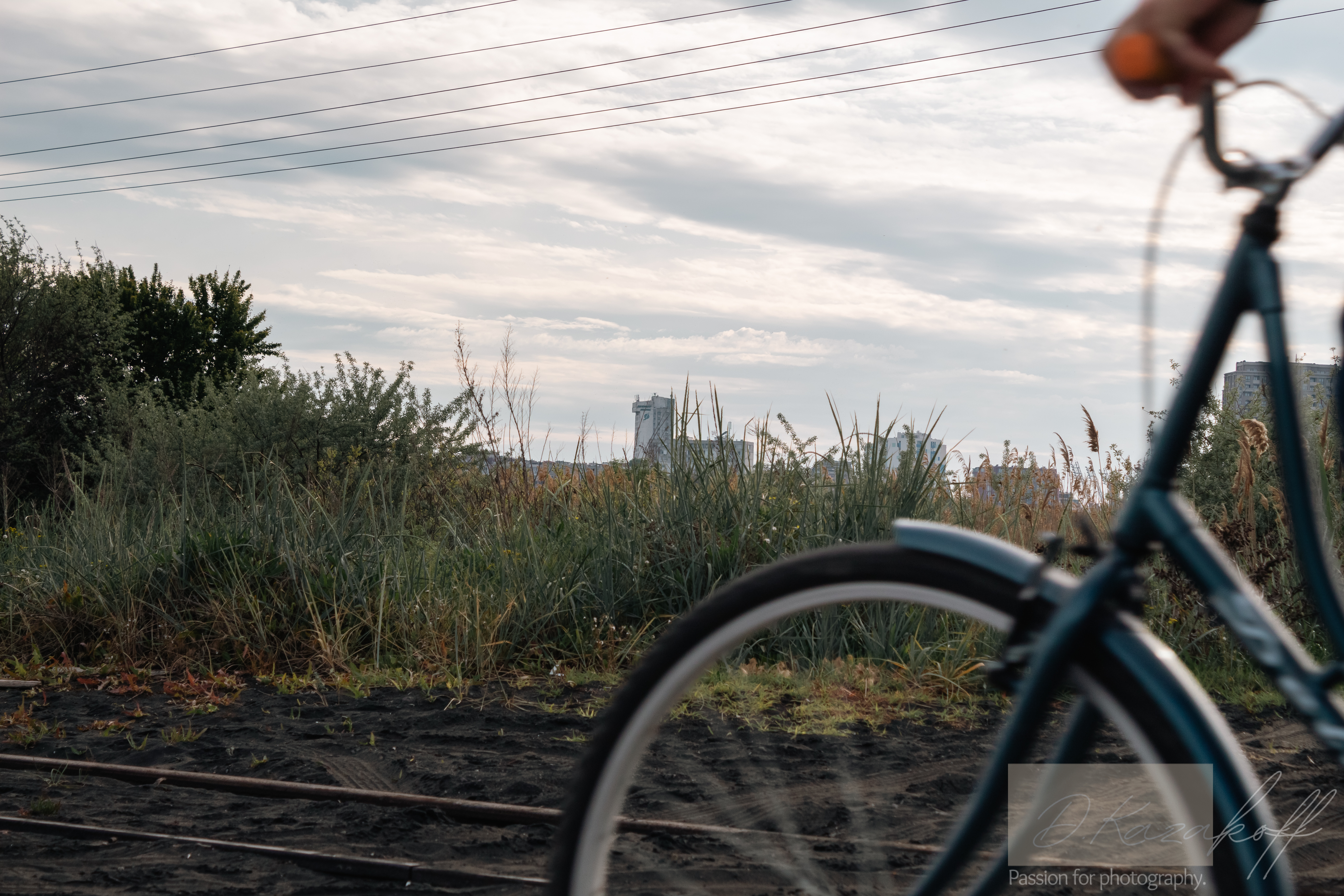 Bike over skyline